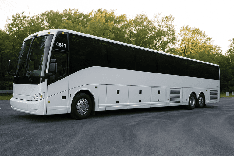 exterior of Broomfield Minibus Company coach bus