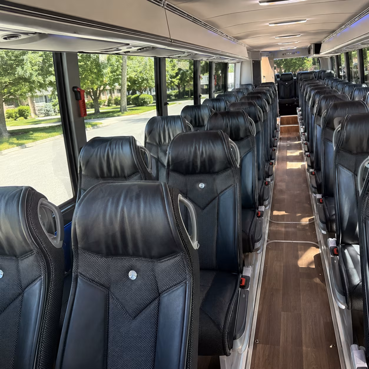 buckeye 40 passenger charter bus inside