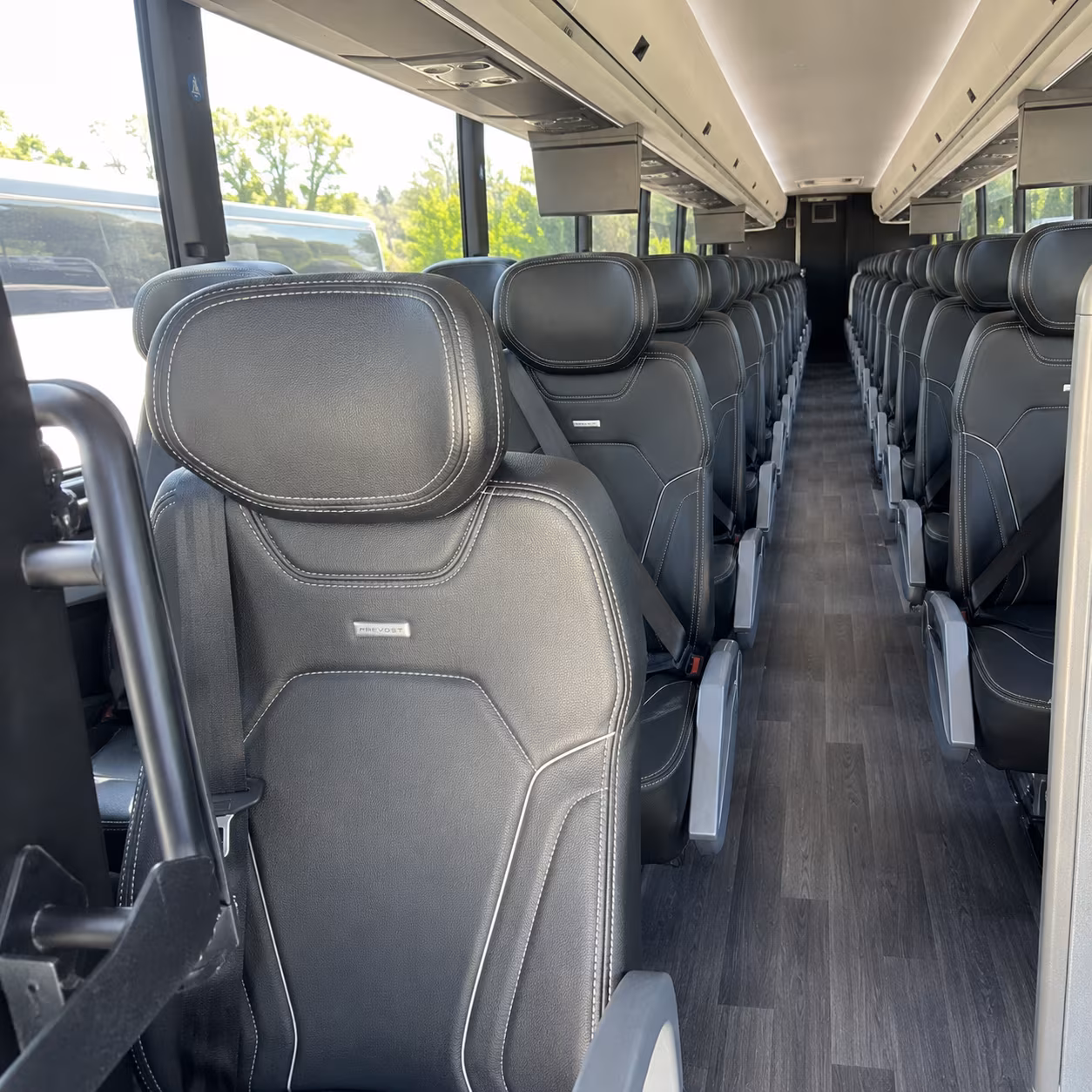 buckeye 47 passenger charter bus interior
