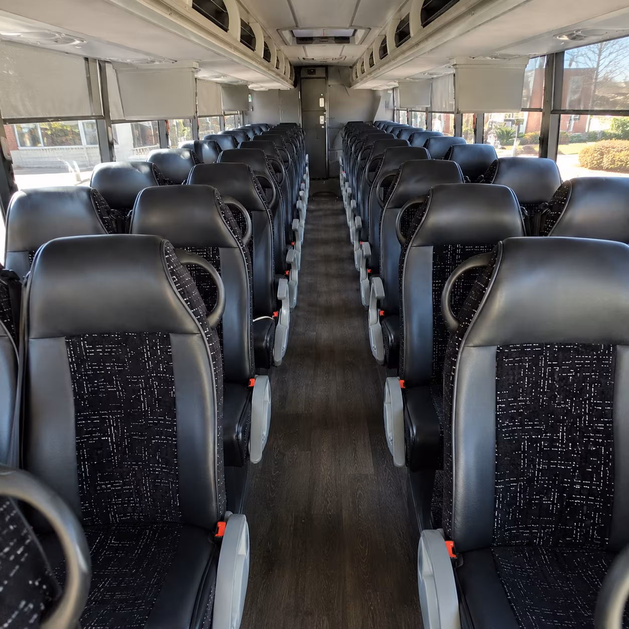 buckeye 54 passenger charter bus inside