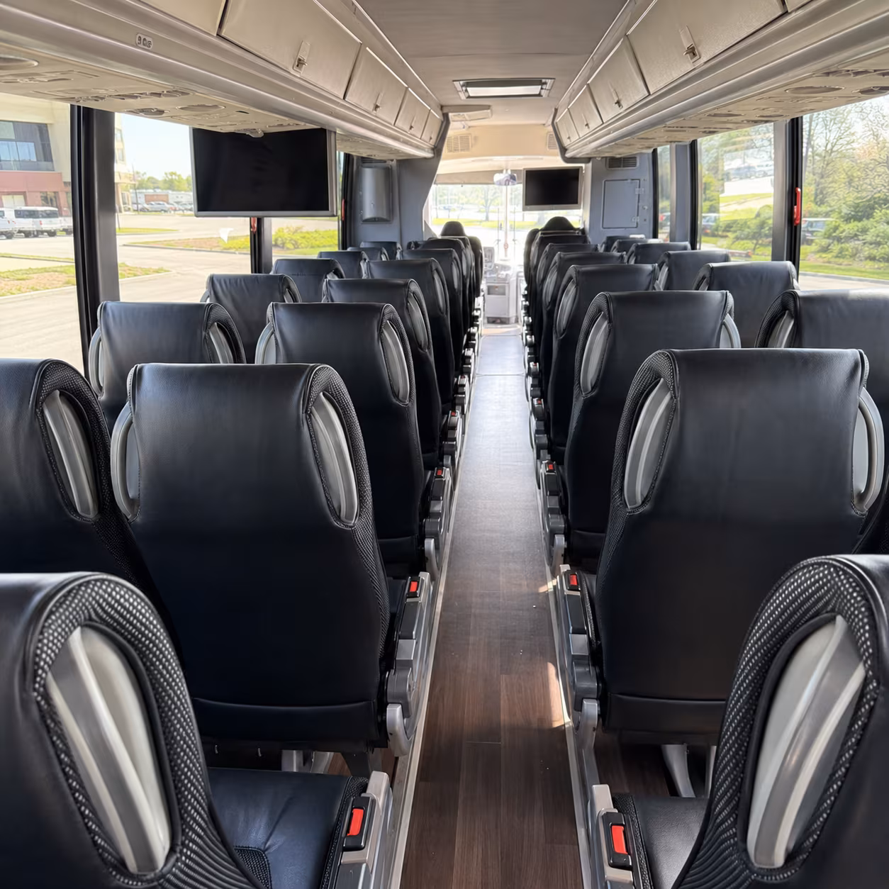 buckeye 56 passenger charter bus inside